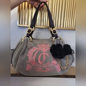 Juicy Couture Gray and Pink Women's Bag